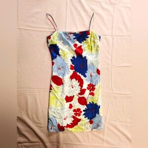 Tommy Hilfiger Women's 100% Silk Y2K Floral Print Slip Dress 2